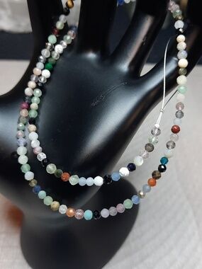 3mm Faceted Multi Gem Stone 15in Strand #11